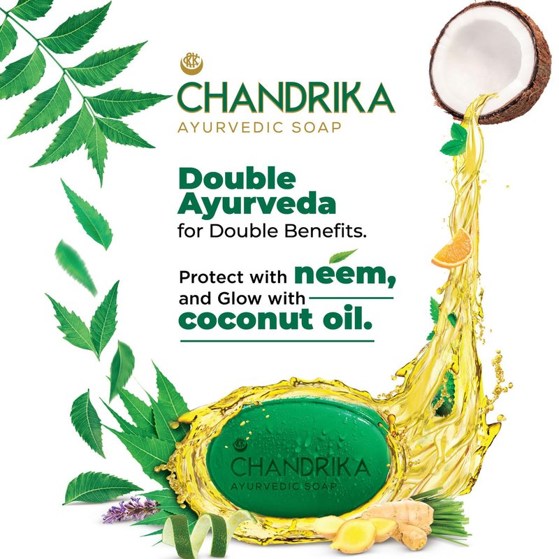 Chandrika Ayurvedic Soap, 125g (Pack Of 6)