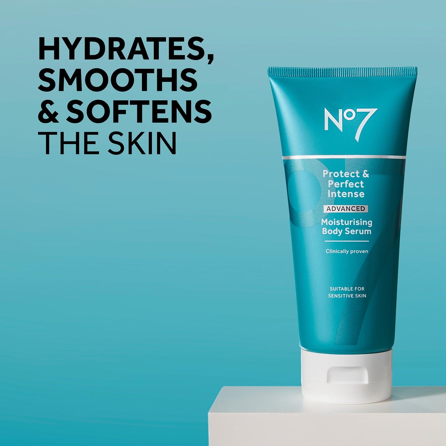 No7 Protect & Perfect Intense Advanced Body Serum - Anti Aging Serum with Hyaluronic Acid & Argan Oil - Collagen Peptide Skin Firming Body Moisturizer (6.7 oz)