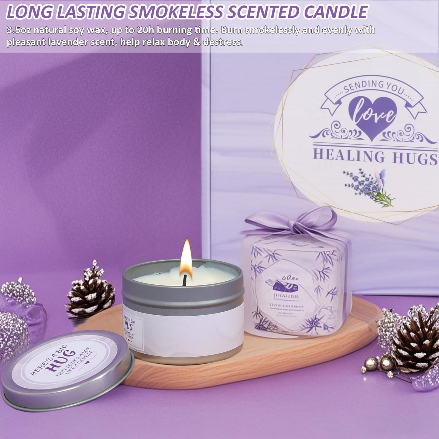 Valentines Day Gifts for Her - Romantic Self Care & Spa Gift Basket for Wife, Girlfriend, Women - Relaxation Recovery Care Package for Mom, Friend, Sister - Birthday, Thinking of You Gift Box
