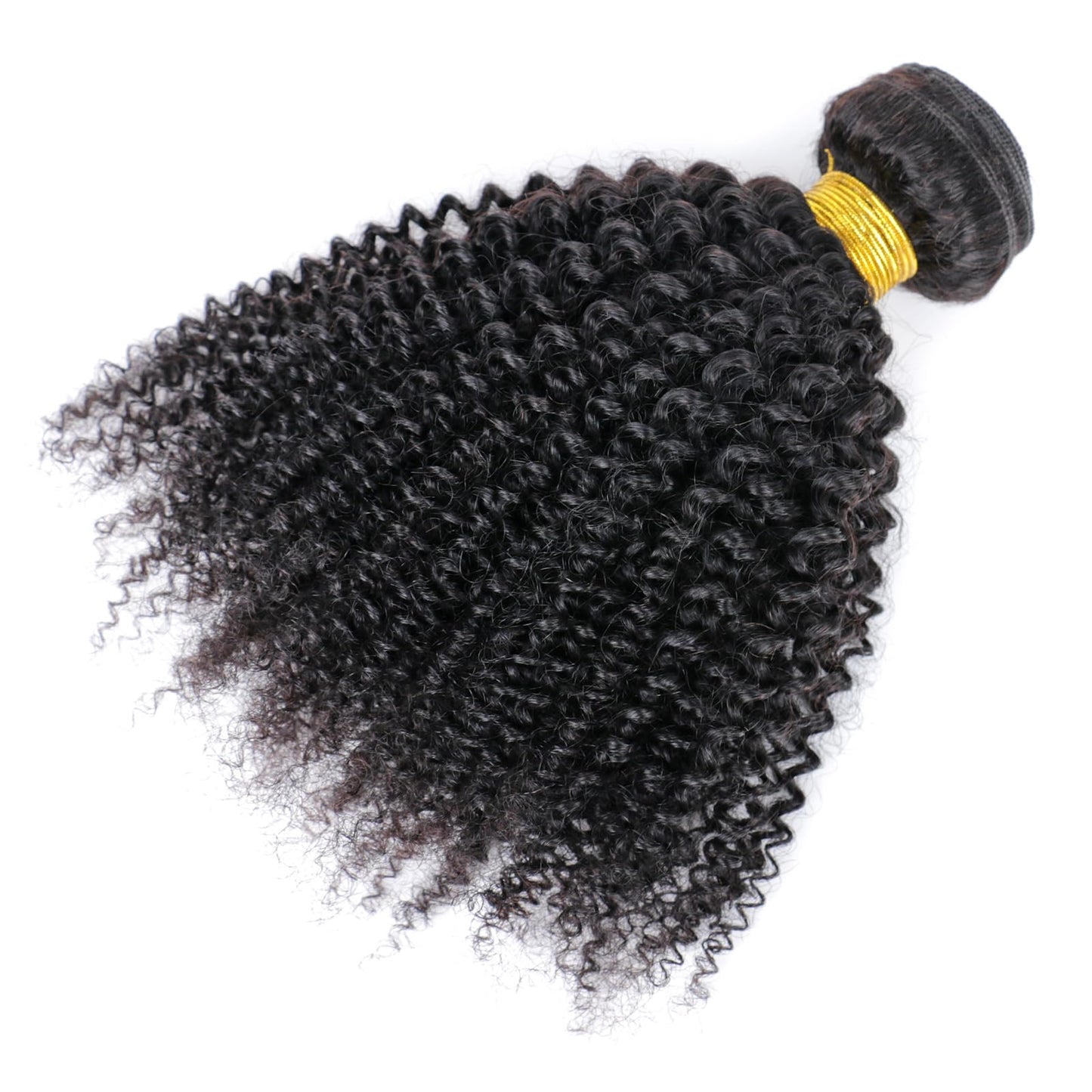VIYAVIYA Afro Kinky Curly Human Hair 1 Bundles 100% Unprocessed Brazilian Virgin Human Hair Curly Weave 18 Inch 10A Hair Extensions Natural Color for Women
