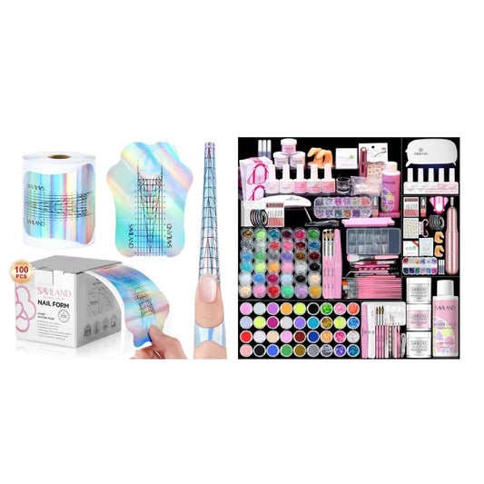 SAVILAND Acrylic Nail Kit - Professional Nail Forms & Tools for Salon Quality Nails