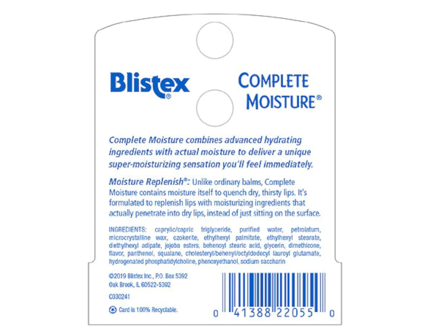 Blistex Complete Moisture Lip Balm, 4 pack