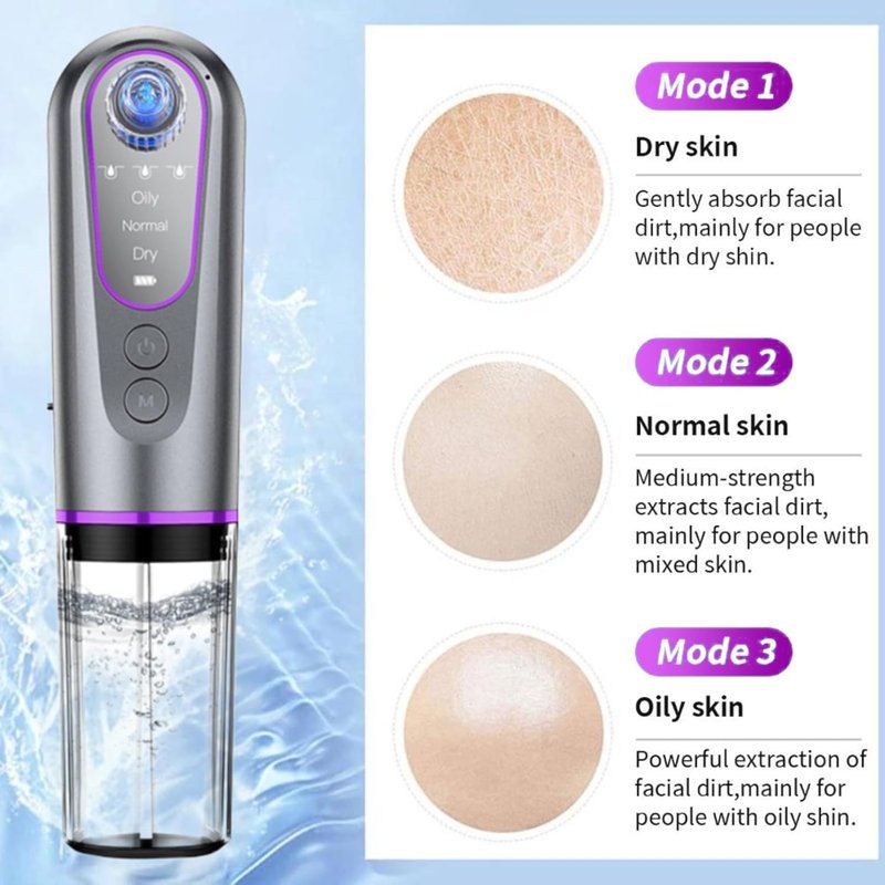 Blackhead Remover Vacuum - Hydrating Pore Cleaner & Pimple Extractor | USB Rechargeable Beauty Device