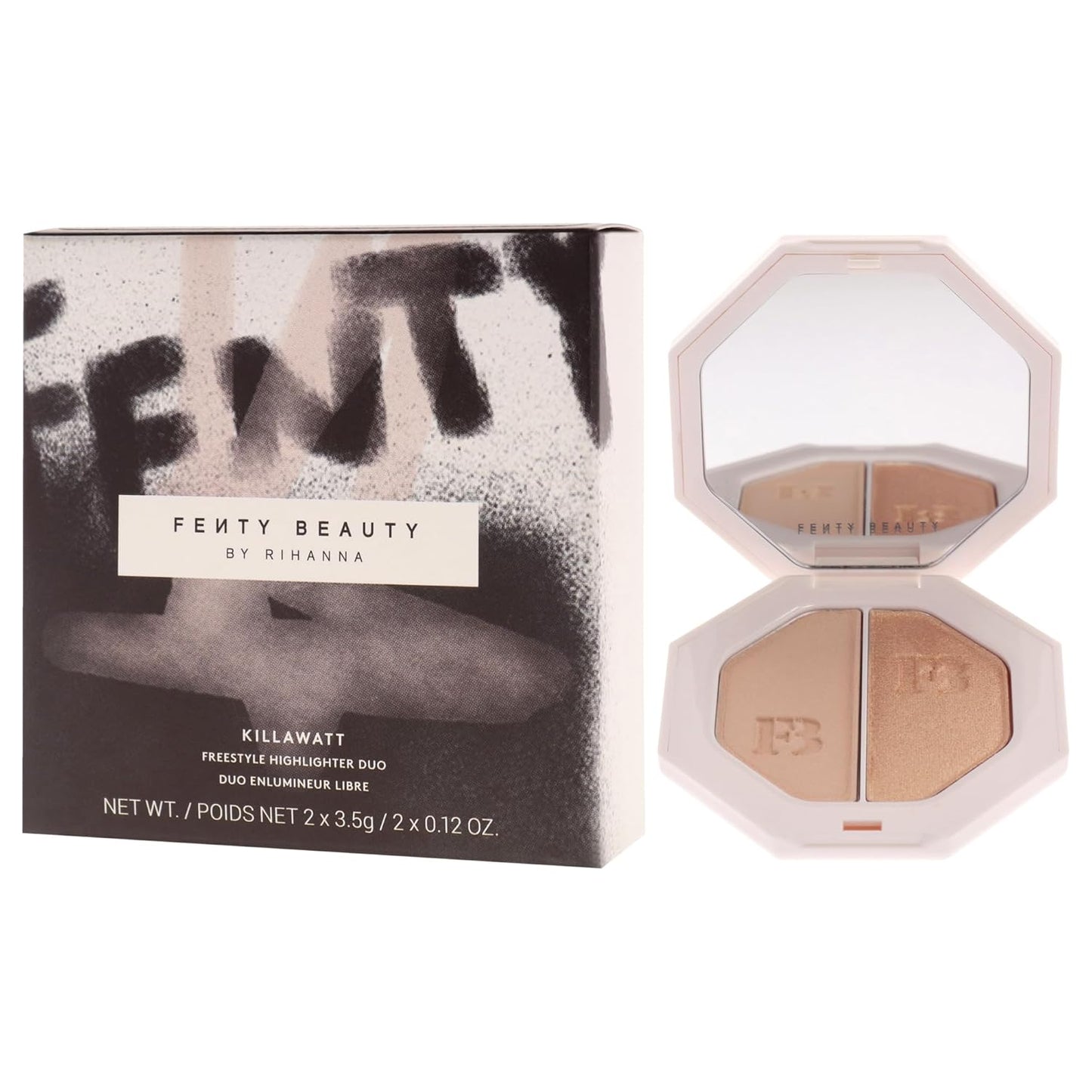 Fenty Beauty Killawatt Freestyle Highlighter Duo - Mean Money & Hustla Baby | 2 x 0.11 oz Shimmering Highlighters
