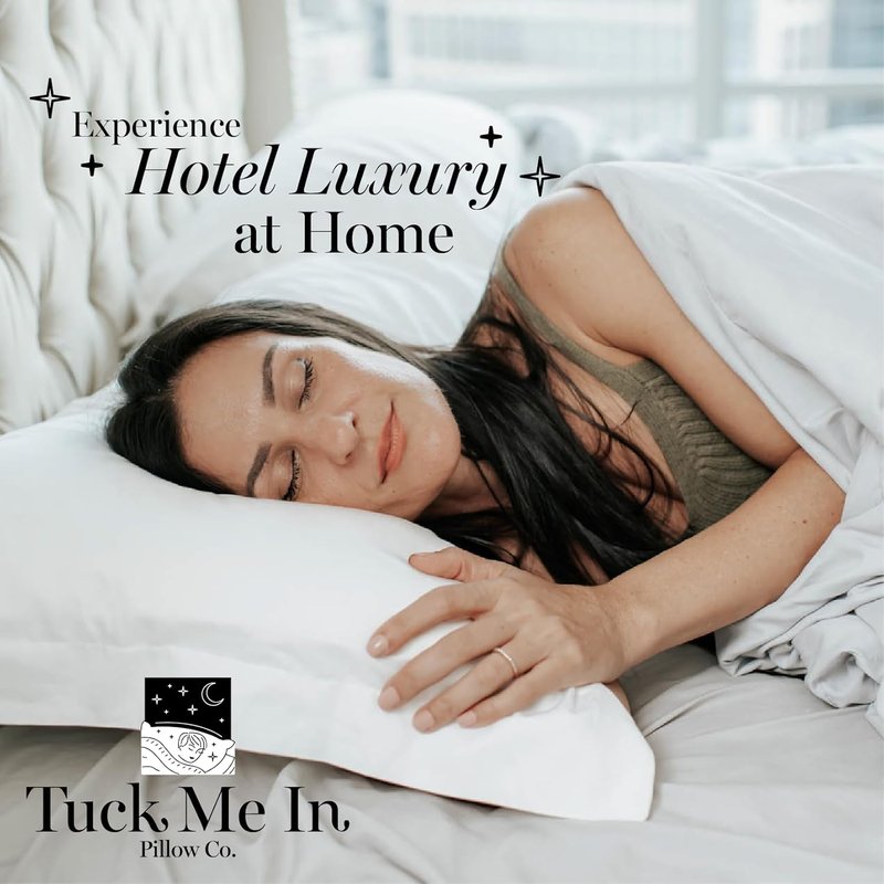 Down Alternative Pillows - Hypoallergenic Queen Size, Set of 2 | Premium Breathable Comfort for Side & Back Sleepers