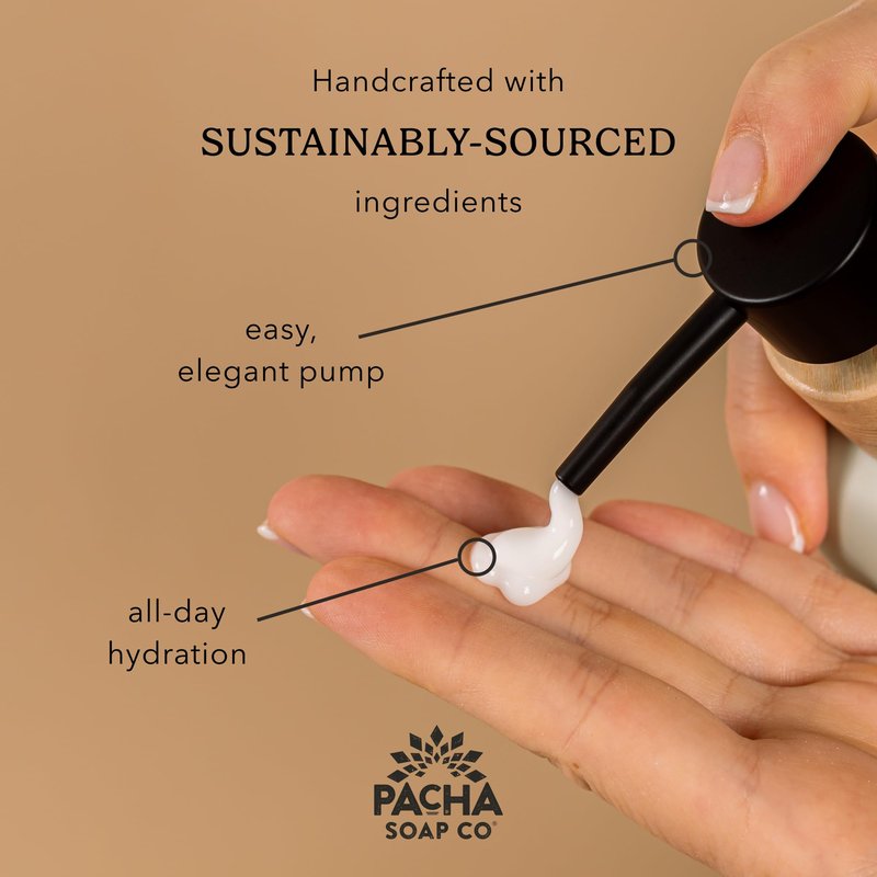 Pacha Soap Co. Body Lotion - Vanilla & Sage, Hydrating & Nourishing Formula with Clean Ingredients and Essential Oils, Dye Free, SLS Free, Paraben Free, Made in the USA, 2-Pack (16 fl oz Each)