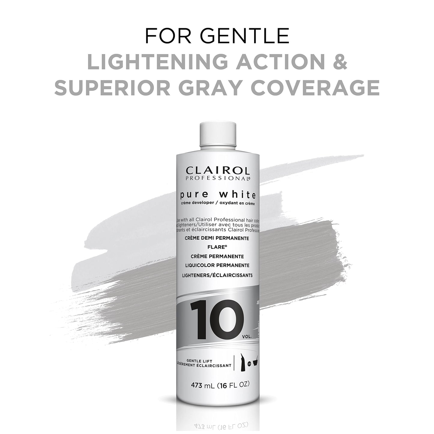 Clairol Professional Pure White 10 Volume Hair Developers for Lightening & Gray Coverage