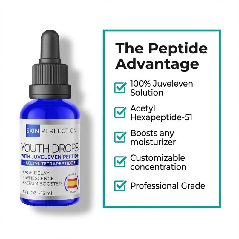 Skin Perfection Juveleven Peptide Solution Ageless Anti-aging Diy Booster Delay Senescence Look Younger Add To Any Face Cream Serum Acetyl Hexapeptide-51