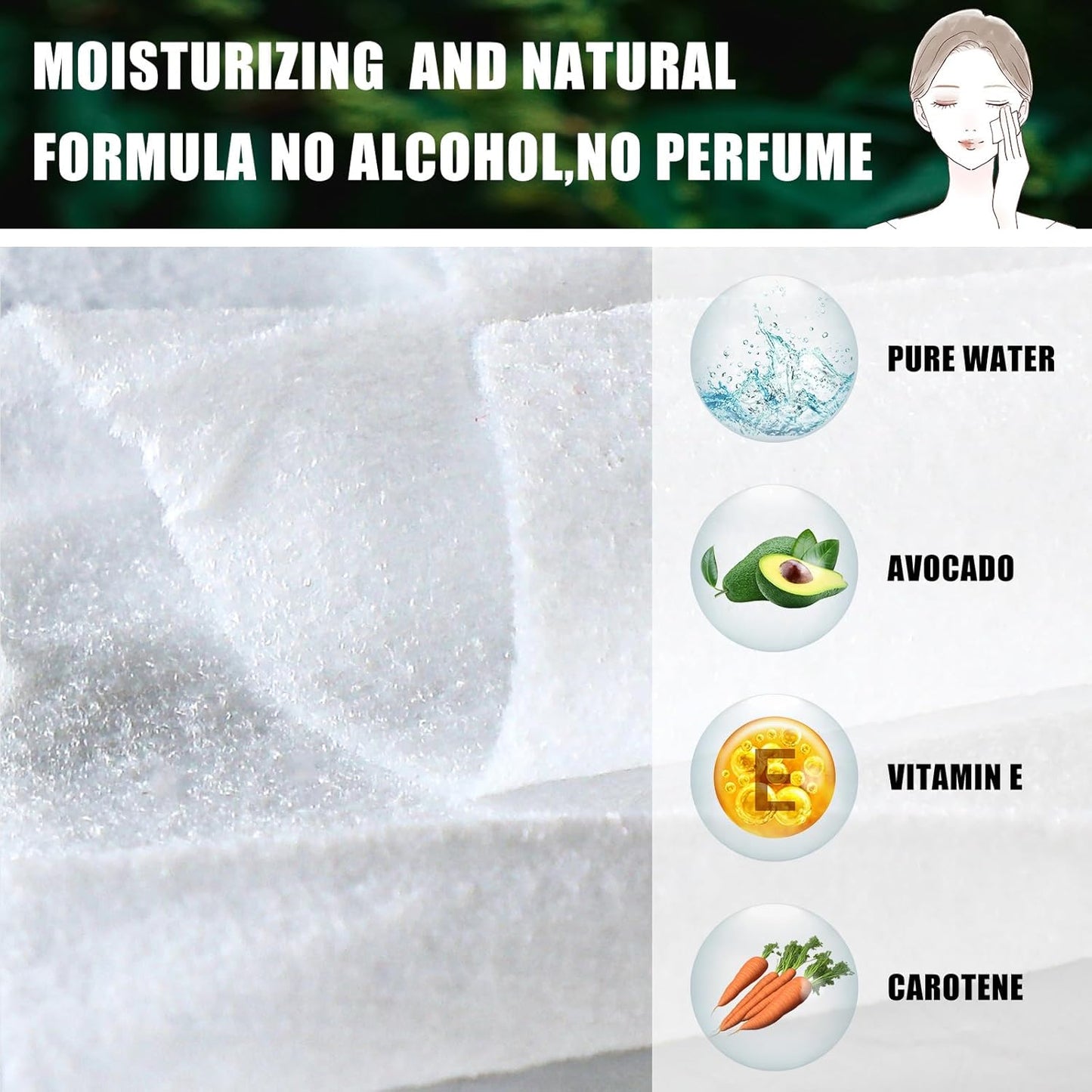Makeup Remover Wipes - 150 Individually Wrapped Facial Cleansing Pads | Travel-Friendly White Cloths