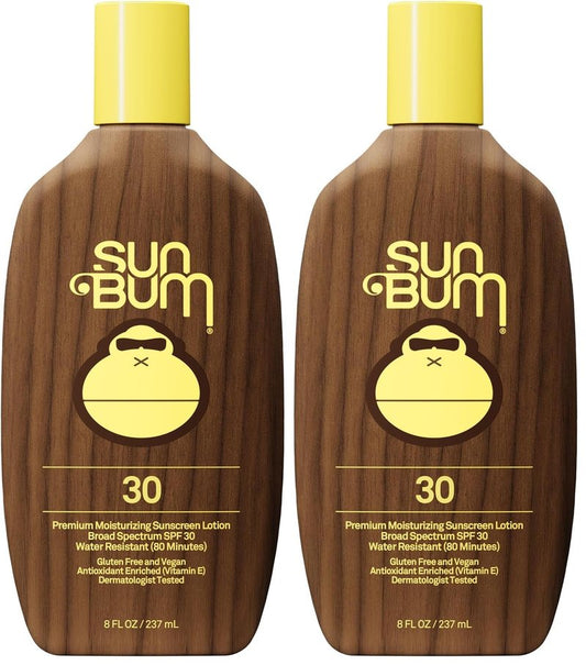 Sun Bum Sunscreen Lotion, SPF 30 | Original Scent | Vitamin E | Hawaii Compliant | 8 oz Pack of 2