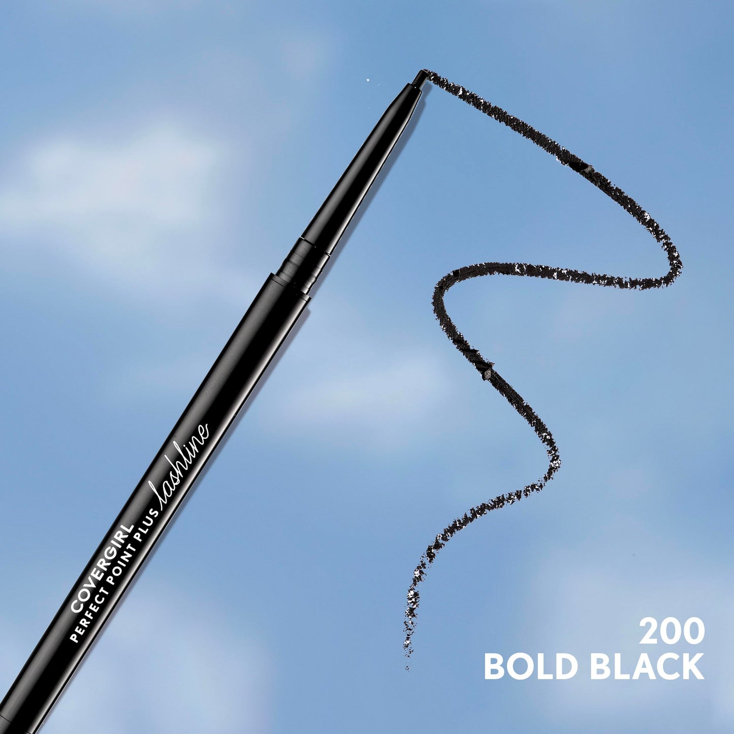 CoverGirl Perfect Point Plus Lashline, Bold Black, Micro Eye Pencil, Ultra-Precise 1.5 Millimeter Tip, Creamy Gel Formula, Clean & Vegan, Talc-Free, Waterproof, 0.002oz