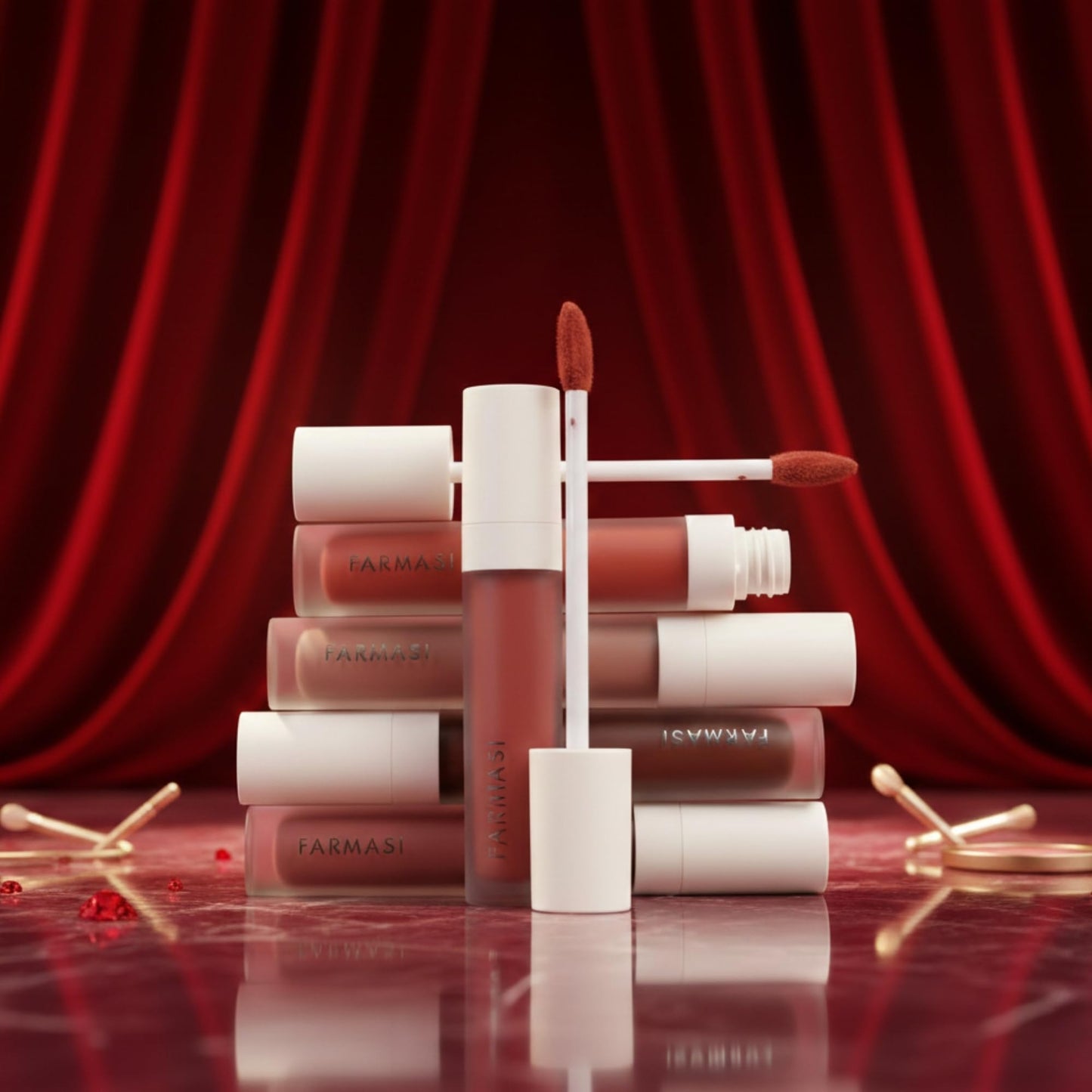 FARMASi Make Up Matte Liquid Lipstick, Long-Lasting and Ultra-comfortable, High-Impact, Lightweight, Organic, Pure Pigments (Super Star)