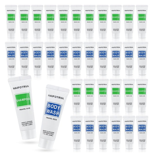 HAIFOTRVA Travel Size Shampoo and Body Wash Bulk Pack of 100,Individually Wrapped 30ml/1 fl oz Small Size Hotel Supplies Portable Toiletries Amenities Bulk for Guests,Travel,Homeless,Charity