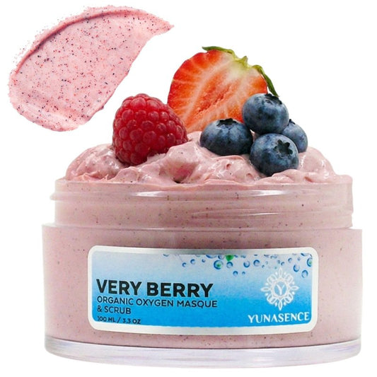 Sweetsation Therapy/Yunasence, Very Berry Oxygen Exfoliating Mask & Scrub w/Vitamin C, Enzymes & Superberries. Rejuvenating, Hydrating, Purifying, Pore cleansing.