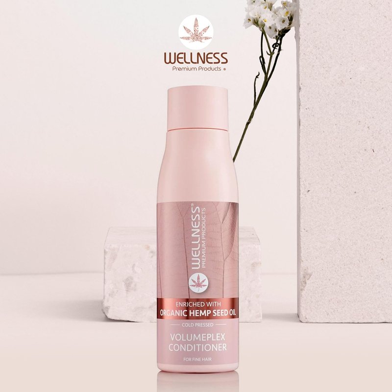 Wellness Premium Products Volumeplex Volumizing Conditioner for Fine Thin Hair |Hyaluronic Acid & Organic Hemp Seed Oil | Volume-Boosting, Nourishing Formula | Plant-Based Therapy, Color Safe, 500ml
