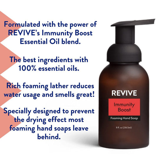 Immunity Boost Foaming Hand Soap 2 Pack by Revive Essential Oils - 100% Pure Therapeutic Grade, For Diffuser, Humidifier, Massage, Aromatherapy, Skin & Hair Care