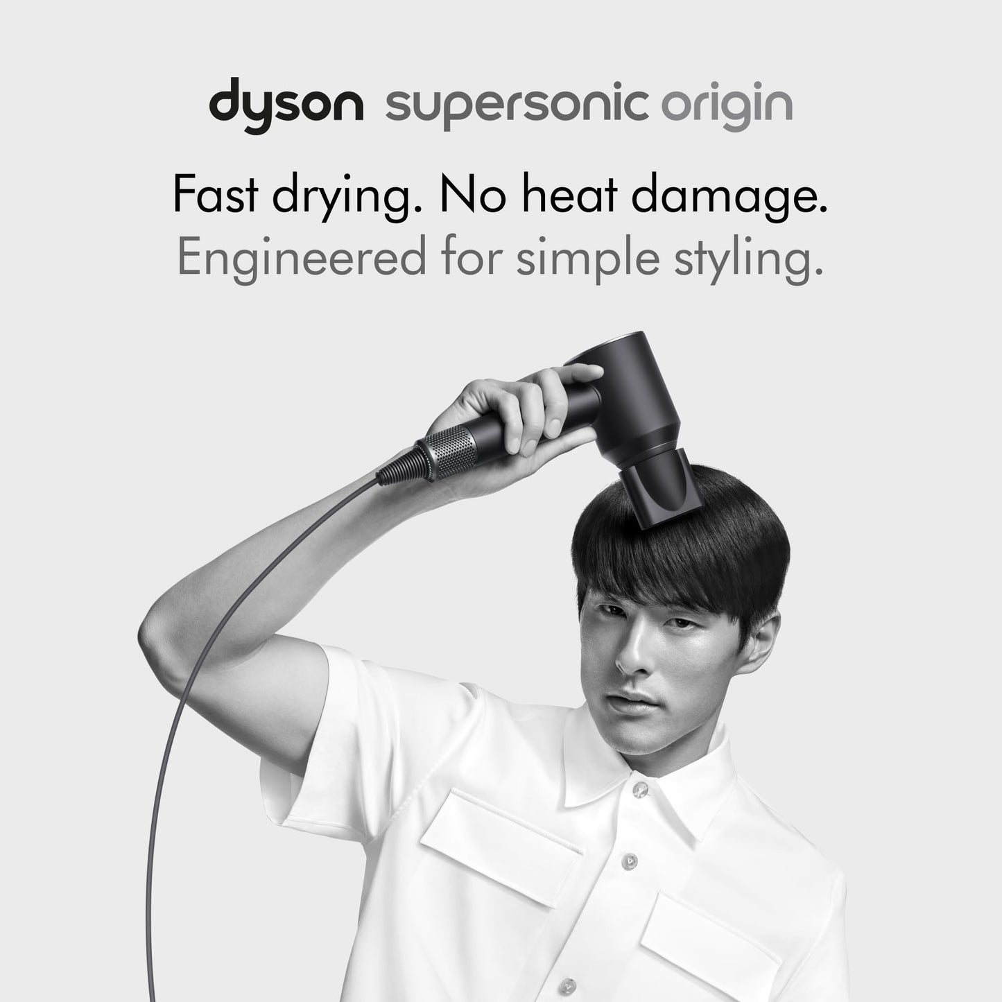 Dyson Supersonic Origin Hair Dryer, No Heat Damage, Styling Concentrator, Precision Styling Blow Dryer (Black/Nickel)