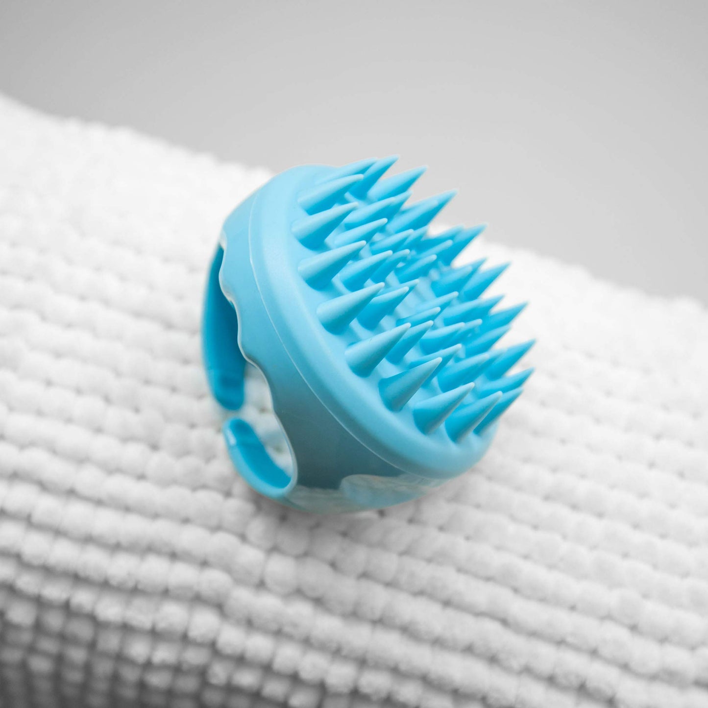 Hair Scalp Massager and Shampoo Brush by Flathead Products - for Shower Dandruff Removal - Wet and Dry Use - Encourages Growth - Includes 2 Massage Removal Heads | Blue