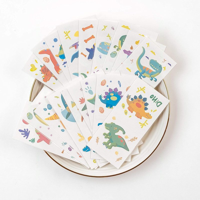 Temporary Fake Tattoos - 72 Individually Wrapped Sheets | Cute Ocean Animals, Dinosaurs, Unicorns & More