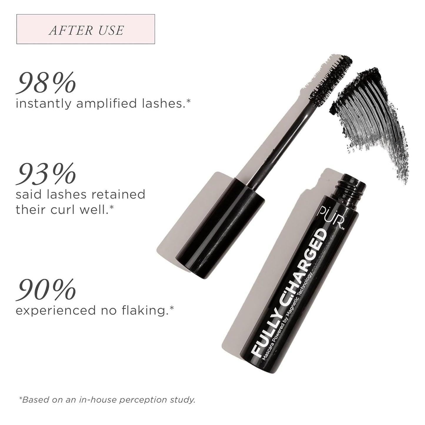 PÜR MINERALS Volumizing & Lengthening Mascara - Lightweight, Buildable & Smudge-Free Eye Lash Mascara for Volume, Lift & Curl