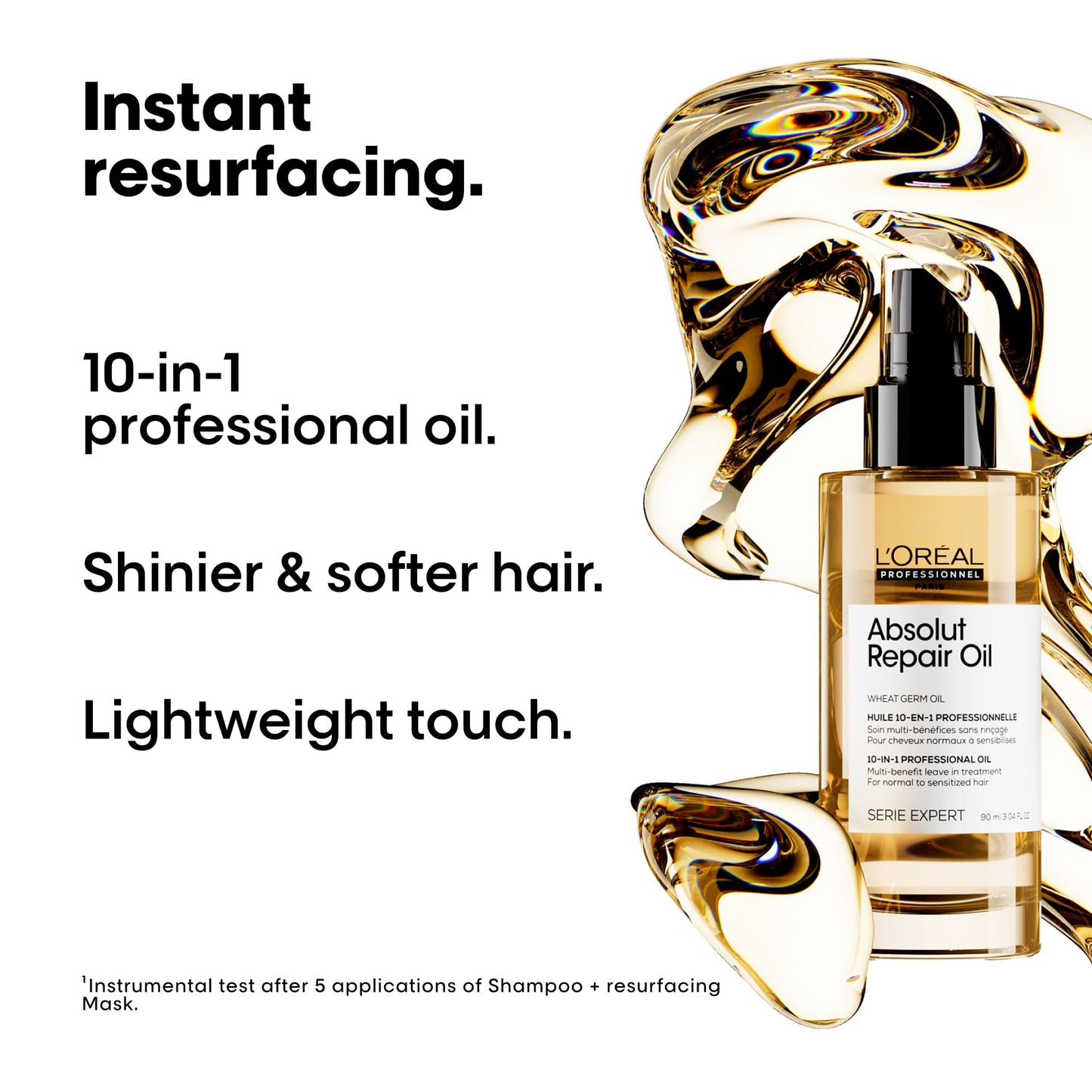 L'Oréal Professionnel Paris Absolut Repair Oil & Golden Mask Set - Protein Treatment For Dry & Damaged Hair, Repairs Damage & Provides Shine