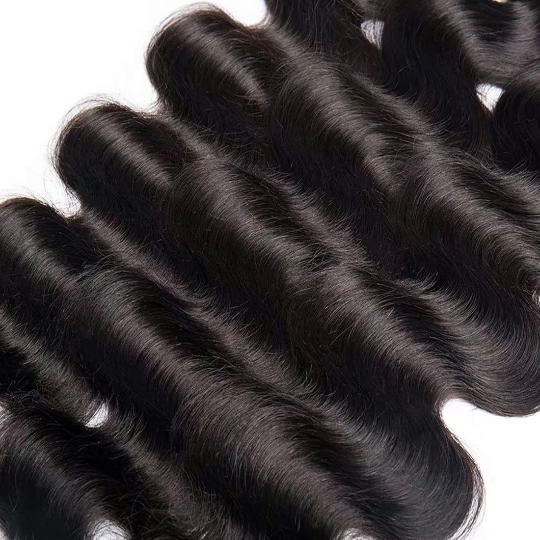 Body Wave Human Hair Bundles - Natural Black 12A Brazilian Virgin Hair Extensions | 12, 14, 16 Inch Options for Quick Weave