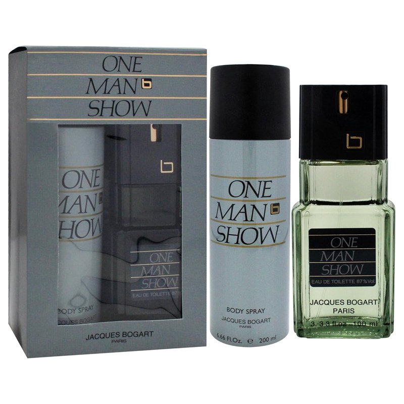 Jacques Bogart One Man Show for Men - EDT Spray & Body Spray Gift Set | 3.3oz & 6.6oz