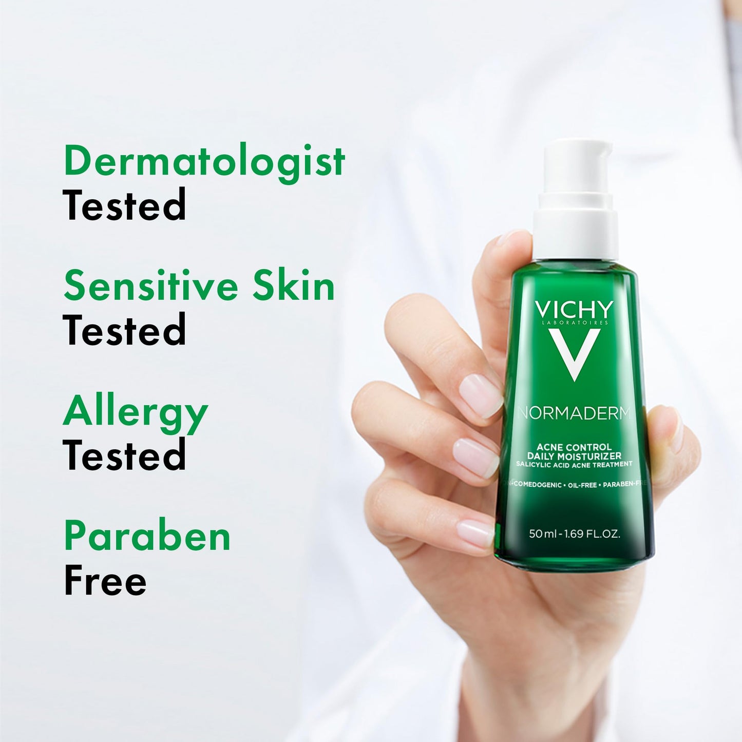 VICHY Normaderm Acne Control Daily Moisturizer with Salicylic Acid, 1.69oz