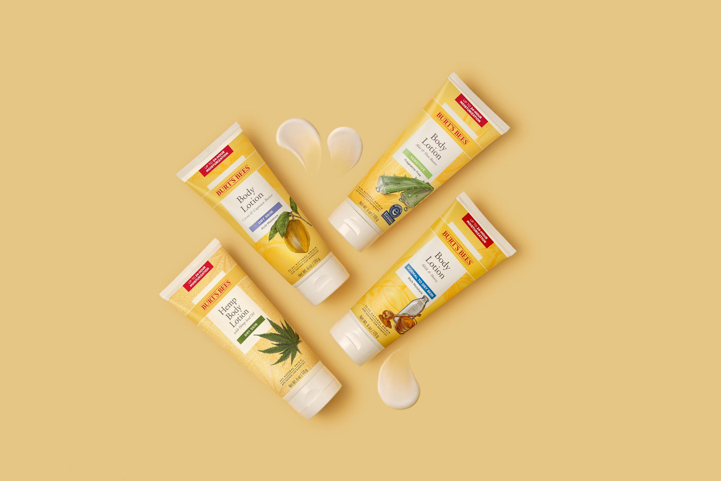 Burt's Bees Body Lotion for Normal to Dry Skin with Milk & Honey, 6 Oz (Package May Vary), (Pack of 6)