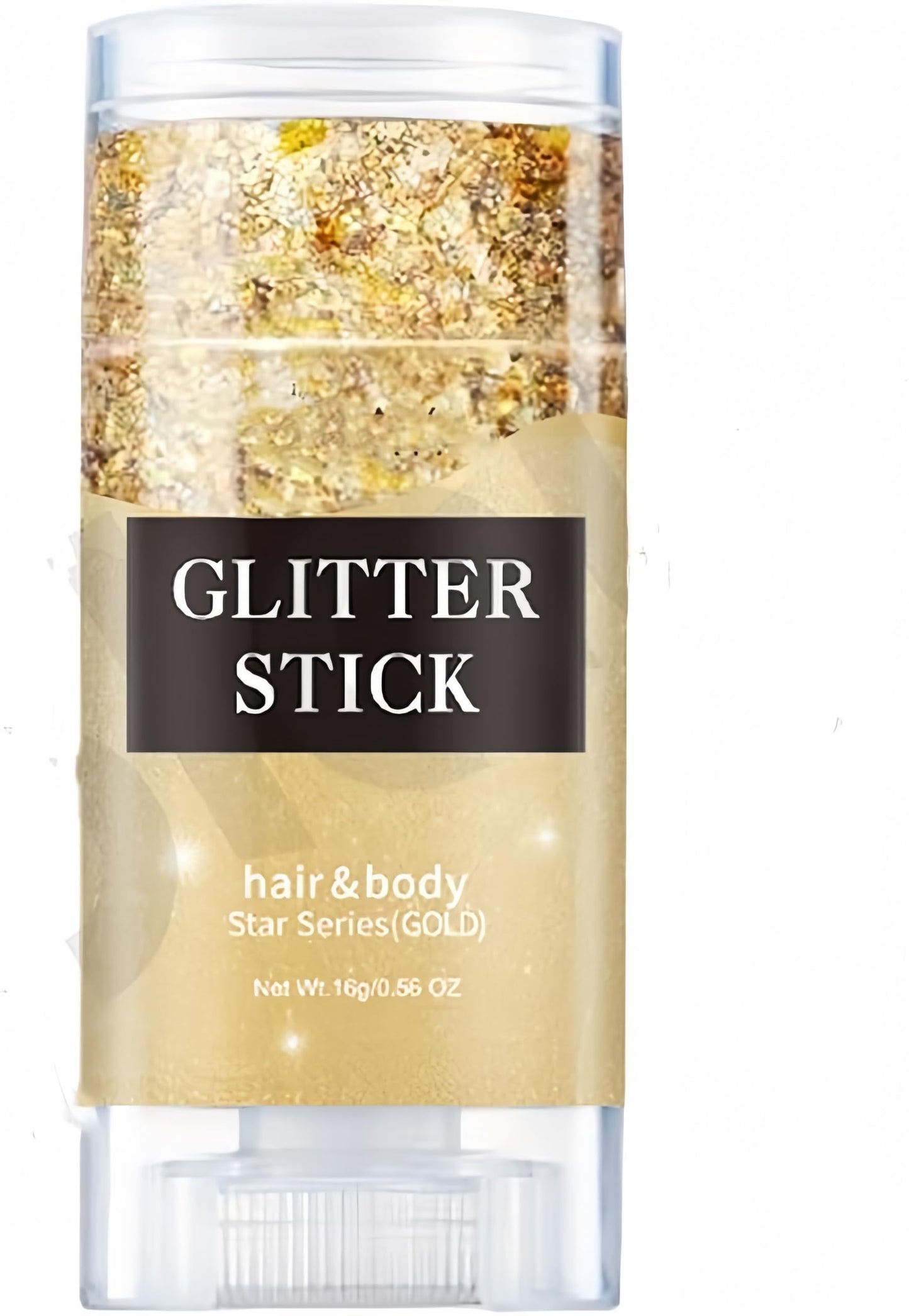 Melemando Body Glitter Stick 11 Colors Holographic Mermaid Sequins Chunky Face Glitter Stick Singer Concerts or Music Festival Rave Glitters Makeup for Face/Body/Hair/Eyes/Lip (01 Gold)