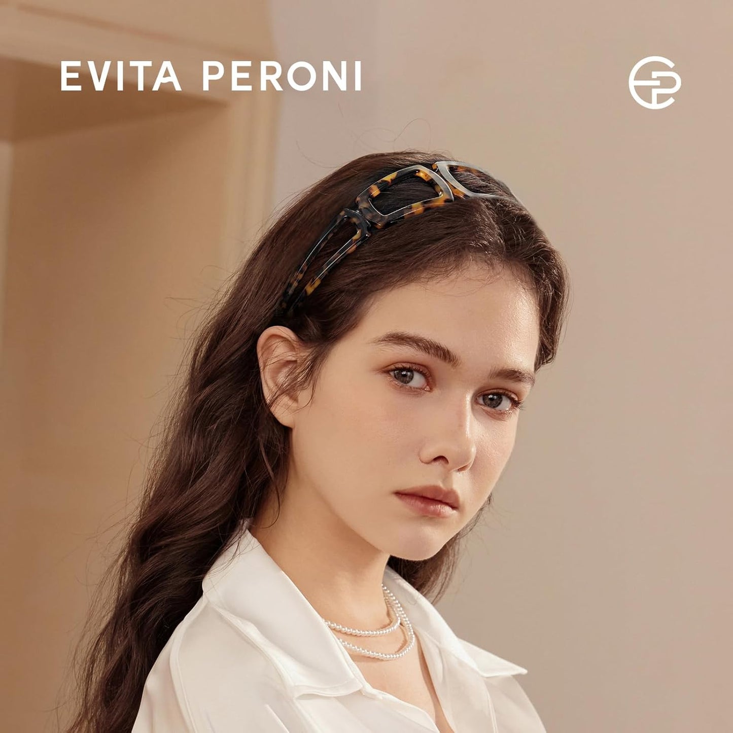 Evita Peroni Tortoise Shell Headband for Women - Non-Slip Comfortable Acetate Hairband | Fashion Accessory