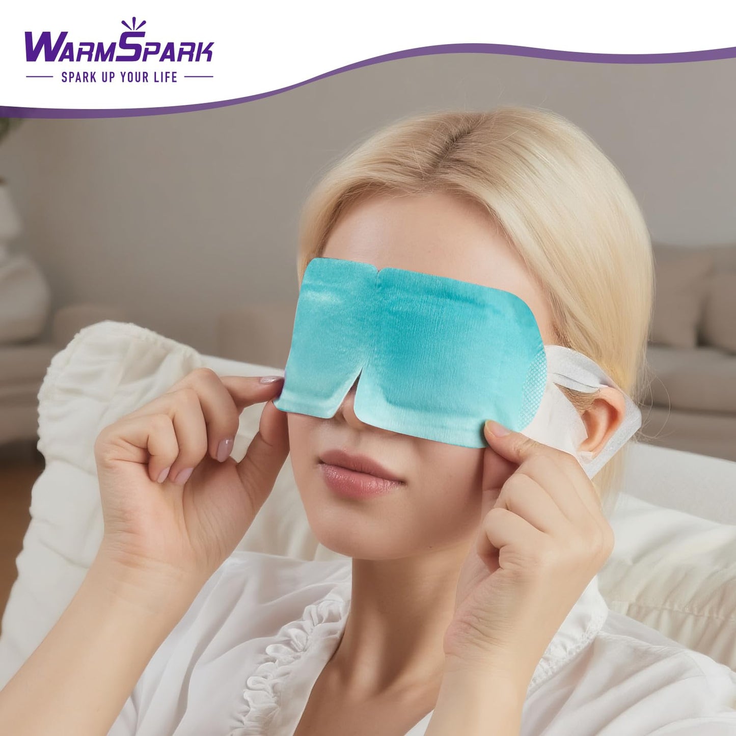 WarmSpark Self Heating Eye Mask Warm Compress for Dry Eyes, Disposable Heated Eye Mask for Fast Relief, Sleep, Spa, Travel Essentials & Relaxation Gifts for Women (30 Count, Lavender)