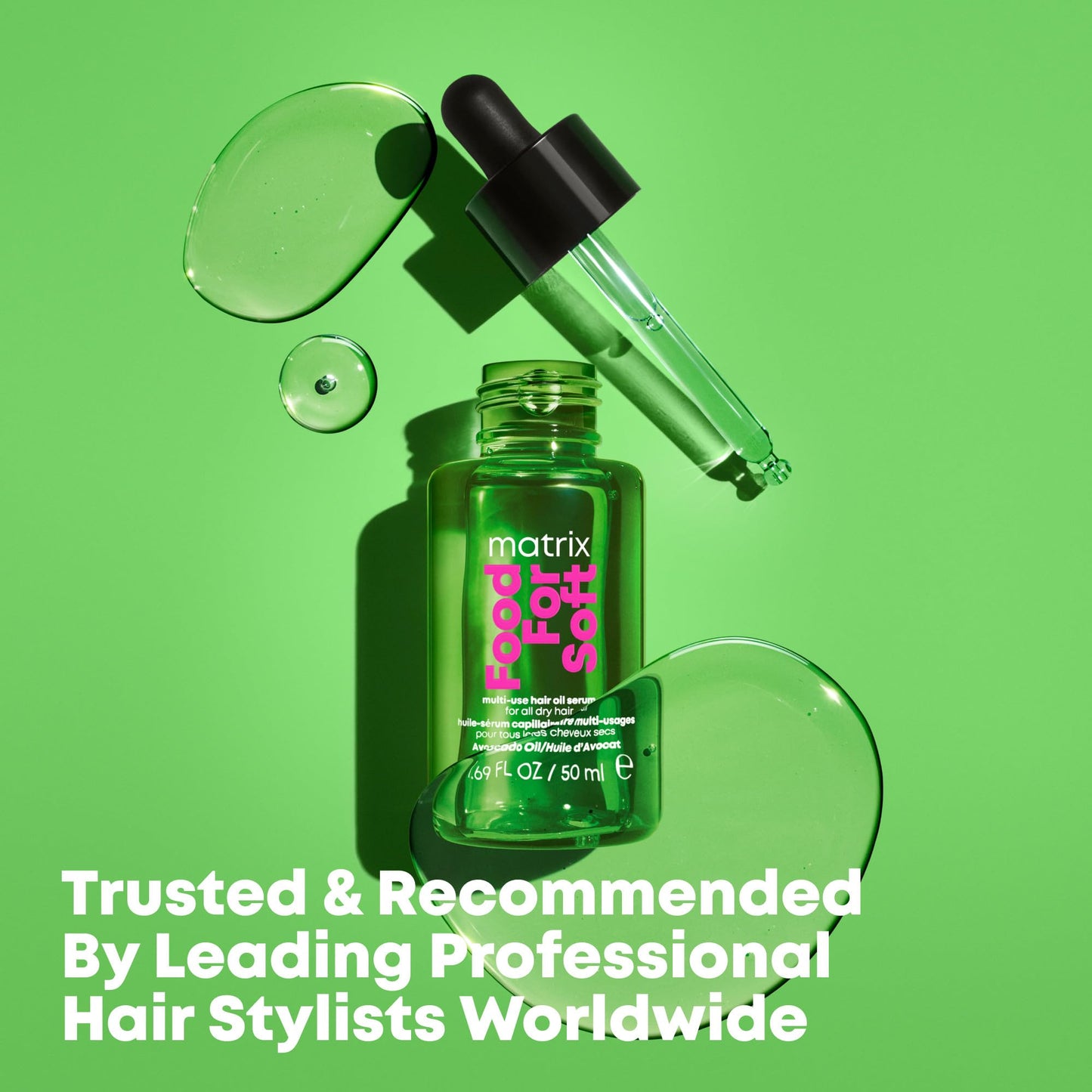 MATRIX Food For Soft Hair Serum Oil For Dry, Brittle and All Hair Types - Softens, Smooths and Adds Shine With Heat Protection, Repairing Leave In With Avocado Oil, 1 Fl Oz