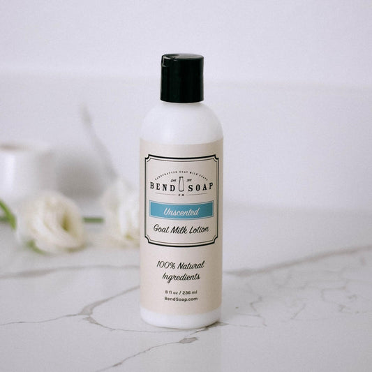 Bend Soap Company Unscented Goat Milk Lotion 1-Pack (8oz x 1) - Gentle Formula for Sensitive Skin (Unscented)