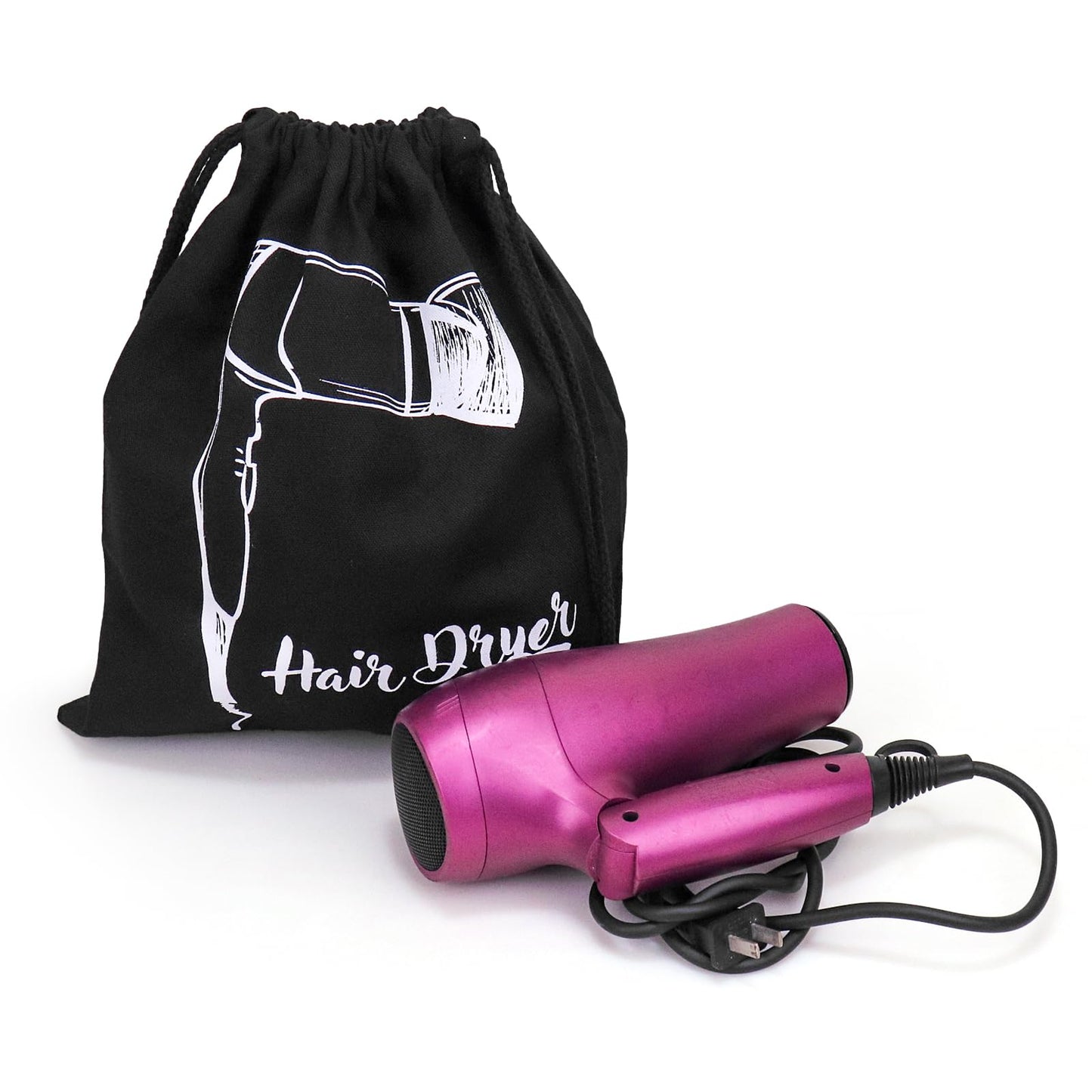 Terdey Hair Dryer Bags Bulk, Hairdryers Storage Drawstring Pouch, Blow Dryer Case Container Hairdryer and Styling Tools Accessories Bags for Hotel Home Travel Bathroom 13.7 x 11.8 in（ (16 PCS Black)