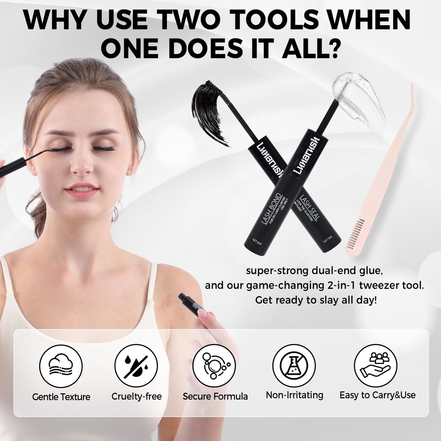 Lunarush Lash Extension Kit DIY 240pcs Lash Clusters Eyelash Extension Kit, 9-16mm 30D 40D Individual Lashes Kit,Lashes Lash Bond and Seal Tweezers(30D 40D KIT)