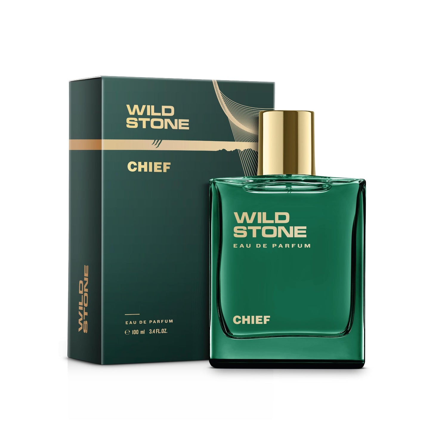 Wild Stone Chief Eau De Parfum | 3.38oz,100 ml | Luxury EDP Perfume for Men | Intense Long Lasting Premium Fragrance | 100% Liquid Scent