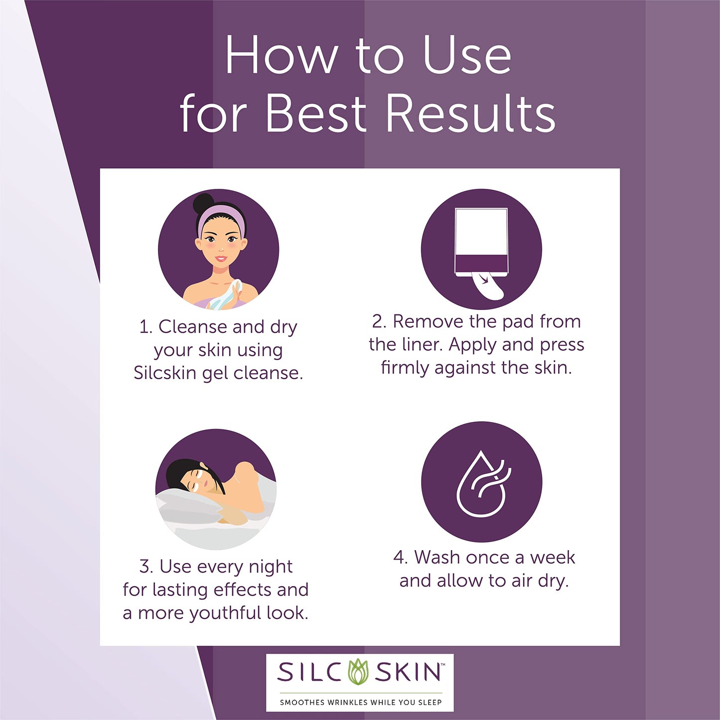 Silc Skin Silicone Eye Pads For Fine Lines, 60 Day Supply