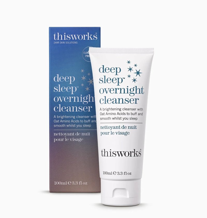 This Works Deep Sleep Overnight Cleanser, with Oat Amino Acids & Hyaluronic Acid to Gently Exfoliate & Rehydrate, 100ml