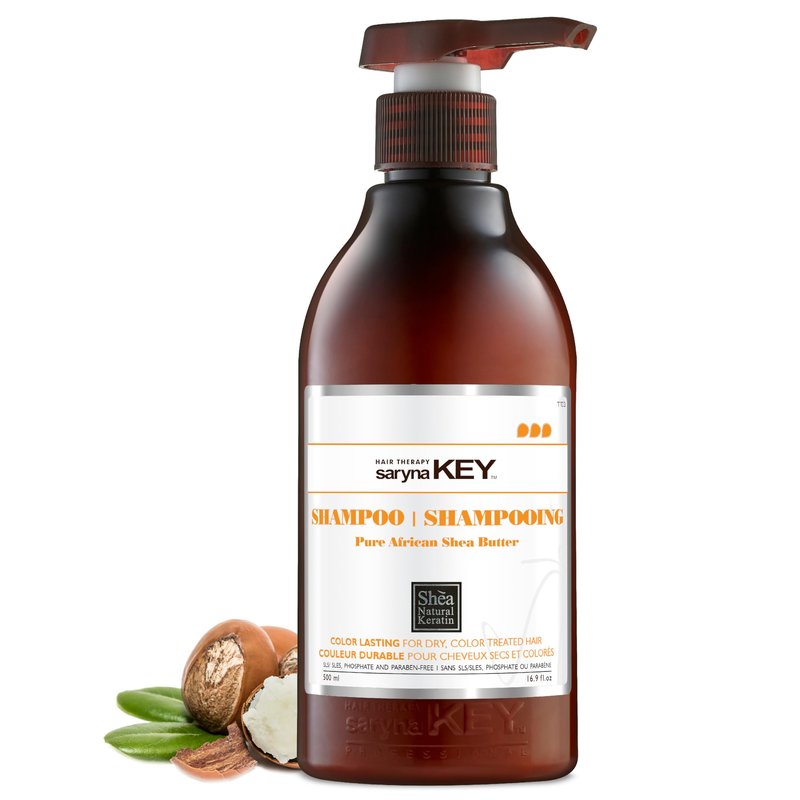 Saryna Key Color Lasting Shampoo With Shea Oil & Silk Proteins, Low pH Color Safe Shampoo For Dyed Hair, Moisturizing Hair Treatment For Soft Shiny Hair (500ml)