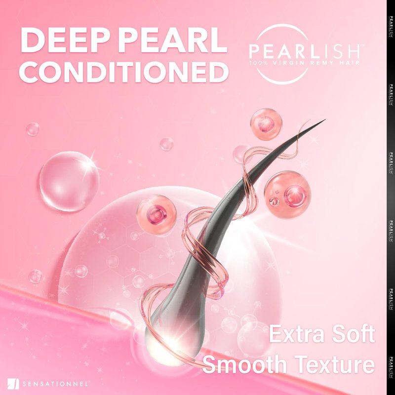Sensationnel Pearlish bundle human hair - euro deep deep pearl conditioned 15a soft remy beauty supply sew in or glue on bundles (12 Inch, NATURAL)