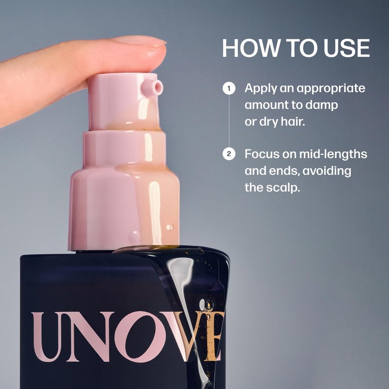 UNOVE Silk Oil Essence Hair Serum 70ml/2.4fl.oz | Nourishing Hair Oil for Dry, Frizzy, and Damaged Hair | Lightweight Smoothing Serum | Frizz Control and Split End Care | Heat Protection