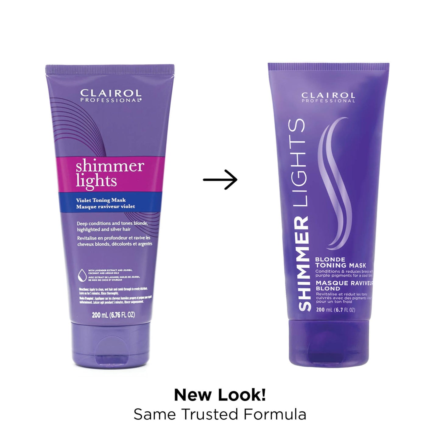Clairol Professional Shimmer Lights Violet Toning Mask 200mL - Packaging may vary,(Pack of 2)