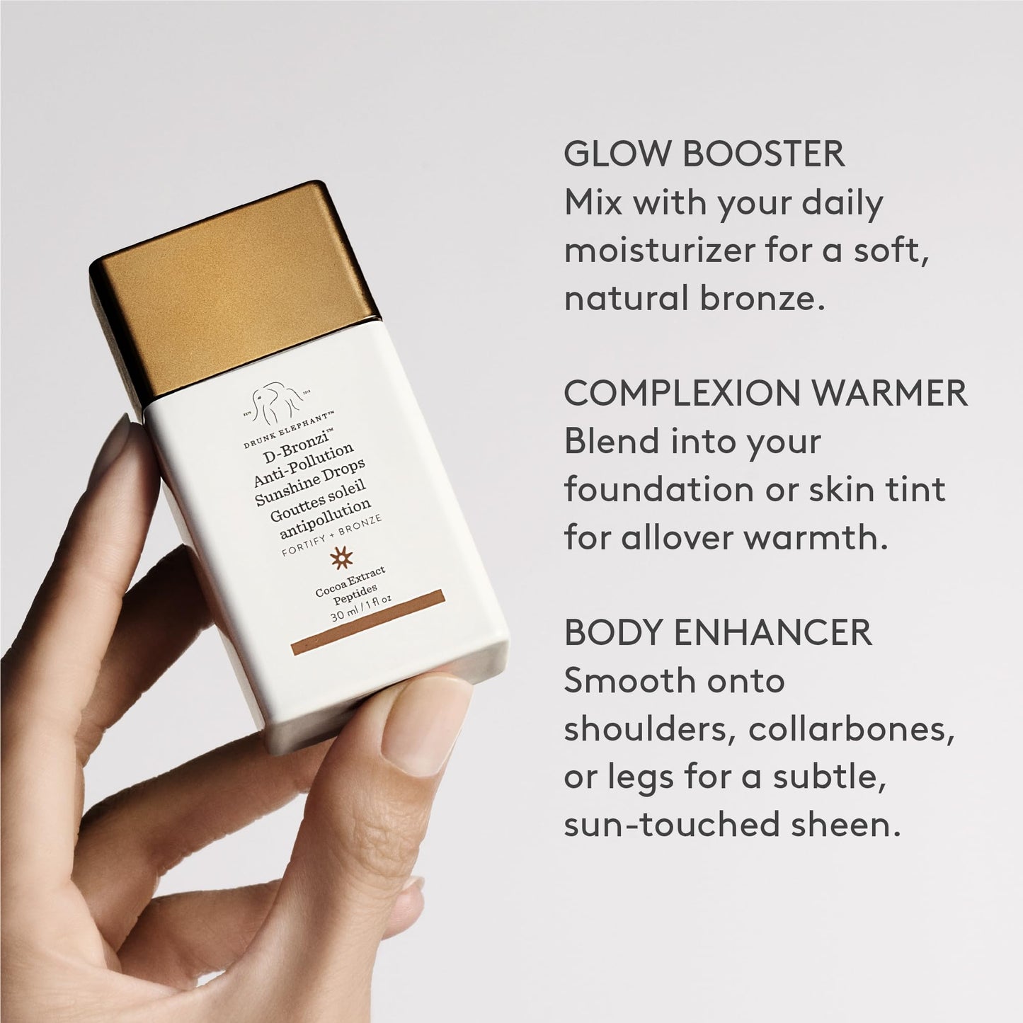 Drunk Elephant D-Bronzi Sunshine Drops - 30 ml/1 fl oz - Bronzing Color Serum Drops - Clean Clinical Skincare - Cruelty-Free - Dermatologist-Tested - Free of Essential Oils, Silicones, and Fragrance
