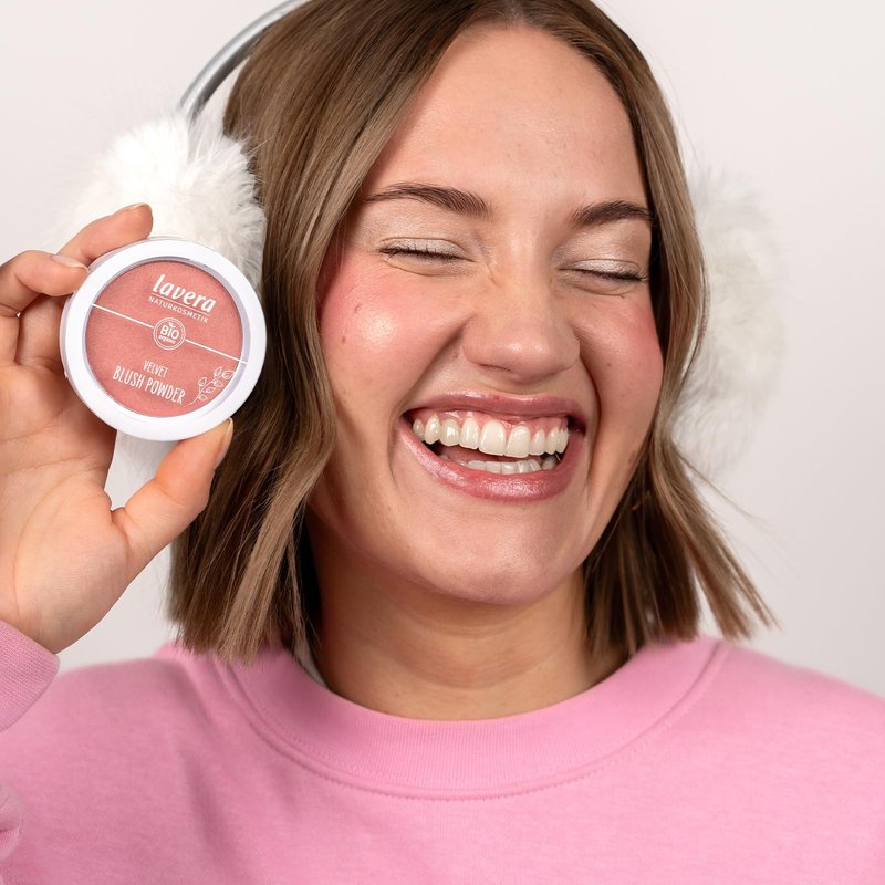 lavera Velvet Blush Powder - Pink Orchid 02 - pink - almond oil & vitamin E - shimmering - velvety texture (1 x 5g)