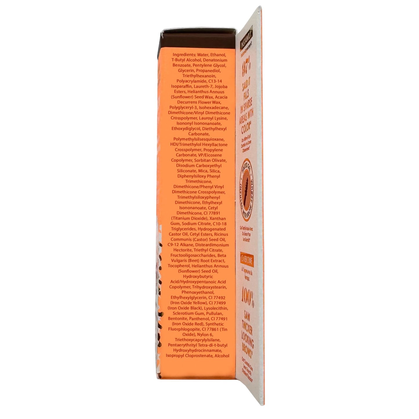 Grande Cosmetics GrandeBROW 2-in-1 Tinted Brow Gel + Brow Enhancing Serum for Thicker & Darker-Looking Eyebrows, Shape & Fill Brows, with Castor Oil & Mini Fibers - Dark, Travel Size (0.07 fl oz)