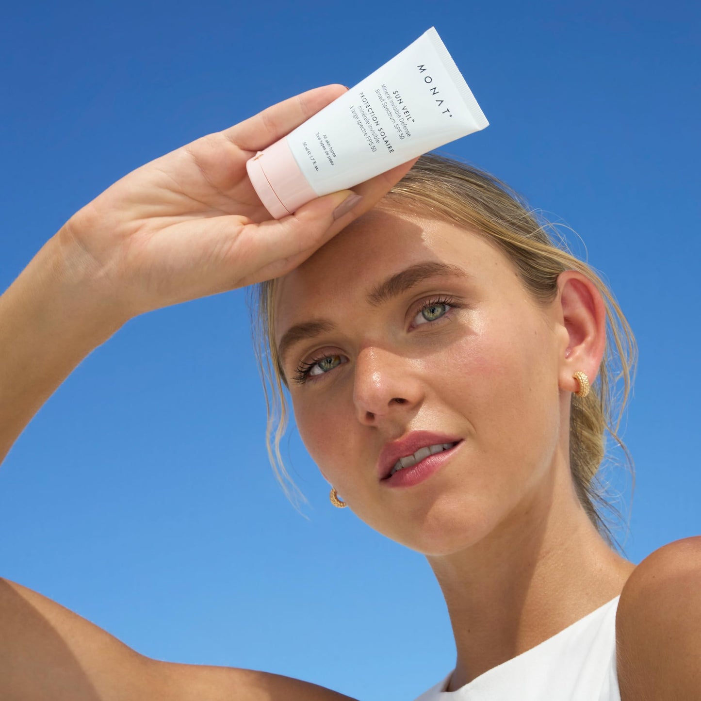 MONAT Sun Veil Mineral Sunscreen for Face SPF 50, Tinted Invisible Defense, Broad Spectrum Oil Free Facial Sunscreen with Zinc Oxide, Niacinamide & Vitamin E, 1.7 Fl Oz