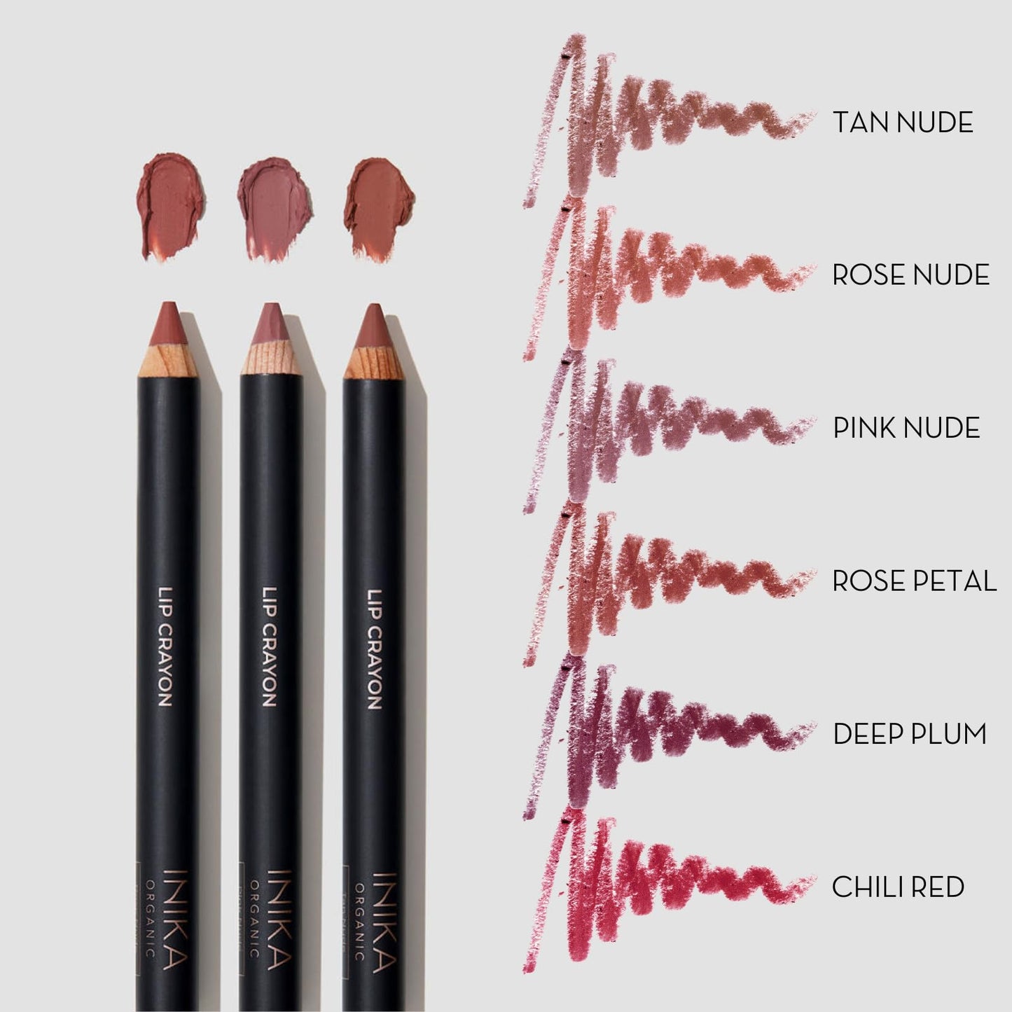 INIKA Organic Long Lasting Lipstick Crayon | Vegan Lipstick + Organic Lip Liner, Hypoallergenic, Cruelty-Free, Satin Finish, Enriched with Vitamin E and Coconut Oil, Crimson 3 g