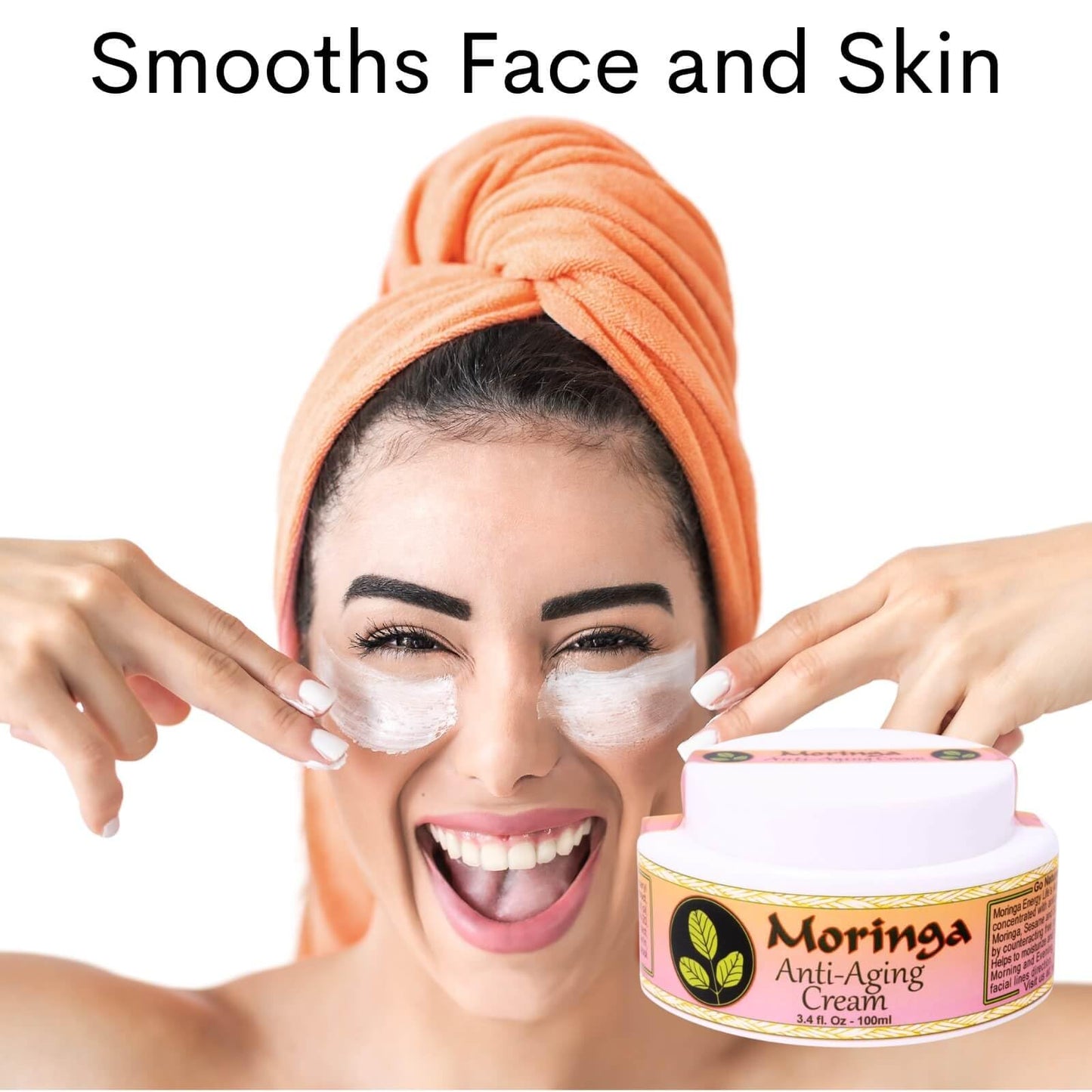 Moringa Anti Aging Cream 13 Natural Herbs with skin loving Antioxidants 3.4 oz