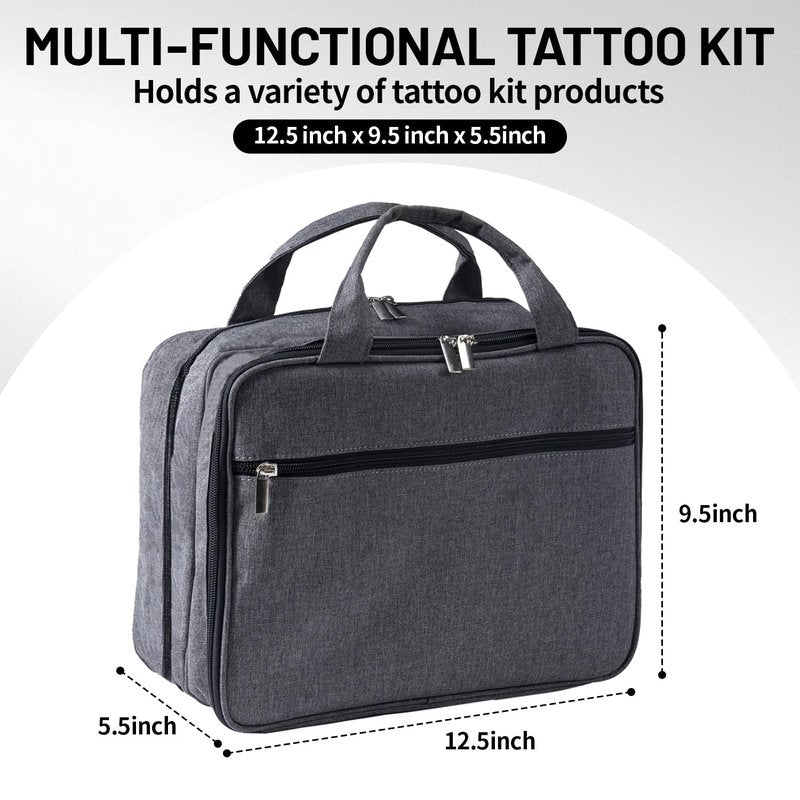 Phomemo Tattoo Bag - Tattoo Travel Case and Carrying Bag for Stencil Printer and Equipment, Compatible with Phomemo M08F / TP81 / TP31 Thermal Printer, Grey (BAG ONLY)